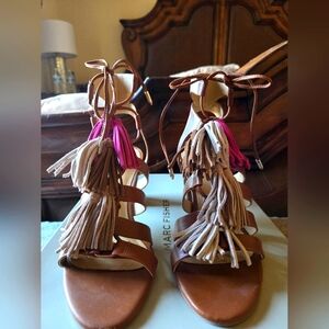 Marc Fisher tassle heel sandals